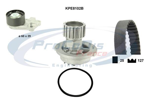Pompe à eau + kit de courroie de distribution (Kit courroie de distribution) PROCODIS FRANCE ref. KPE8102B