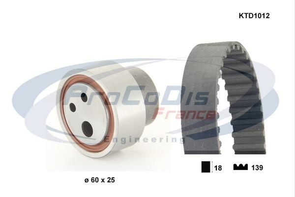 Kit de distribution (Kit courroie de distribution) PROCODIS FRANCE KTD1012
