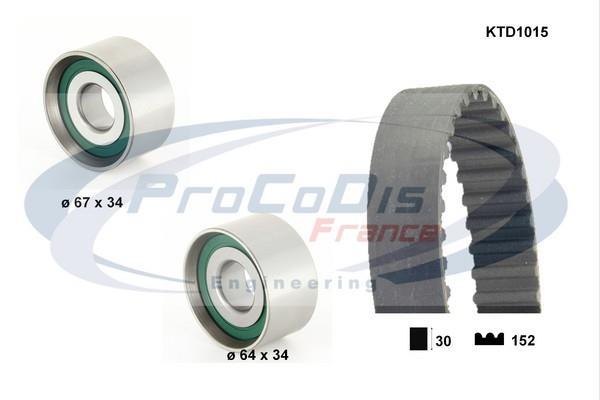 Kit de distribution (Kit courroie de distribution) PROCODIS FRANCE ref. KTD1015