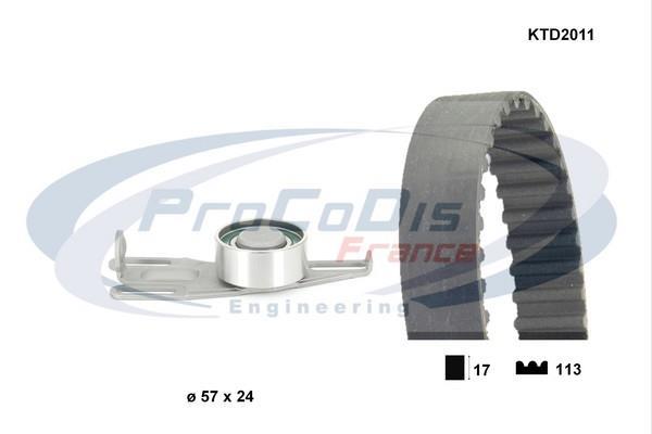 Kit de distribution (Kit courroie de distribution) PROCODIS FRANCE ref. KTD2011