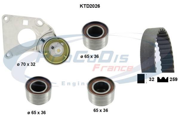 Kit de distribution (Kit courroie de distribution) PROCODIS FRANCE KTD2026