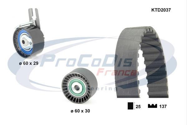 Kit de distribution (Kit courroie de distribution) PROCODIS FRANCE ref. KTD2037