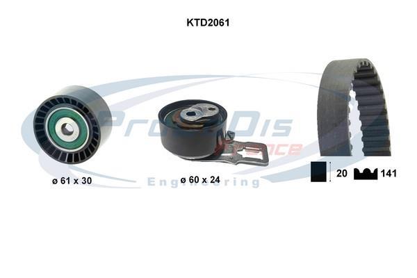 Kit de distribution (Kit courroie de distribution) PROCODIS FRANCE ref. KTD2061