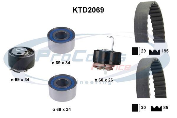 Kit de distribución PROCODIS FRANCE ref. KTD2069