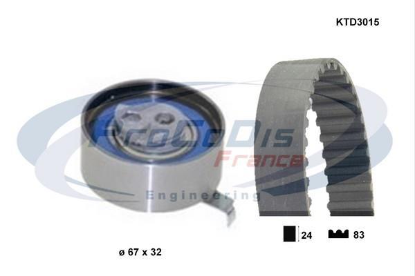 Kit de distribution (Kit courroie de distribution) PROCODIS FRANCE ref. KTD3015