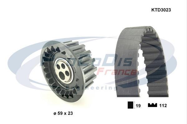 Kit de distribution (Kit courroie de distribution) PROCODIS FRANCE ref. KTD3023