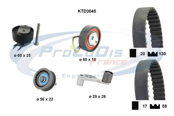Kit de distribution PROCODIS FRANCE ref. KTD3045