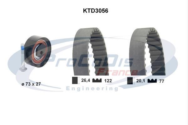 Kit de distribution (Kit courroie de distribution) PROCODIS FRANCE KTD3056