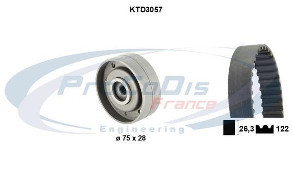 Kit de distribution (Kit courroie de distribution) PROCODIS FRANCE ref. KTD3057
