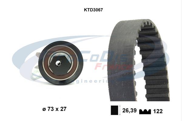 Kit de distribution (Kit courroie de distribution) PROCODIS FRANCE ref. KTD3067