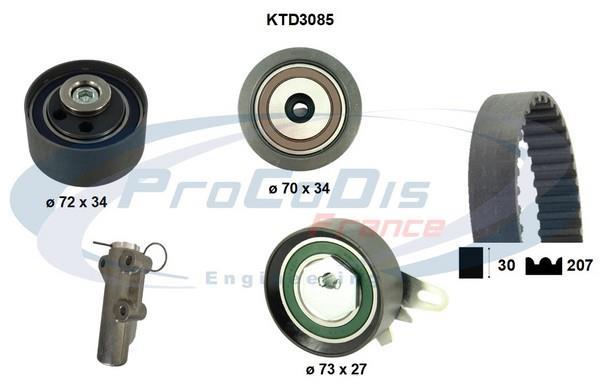 Kit de distribution (Kit courroie de distribution) PROCODIS FRANCE KTD3085