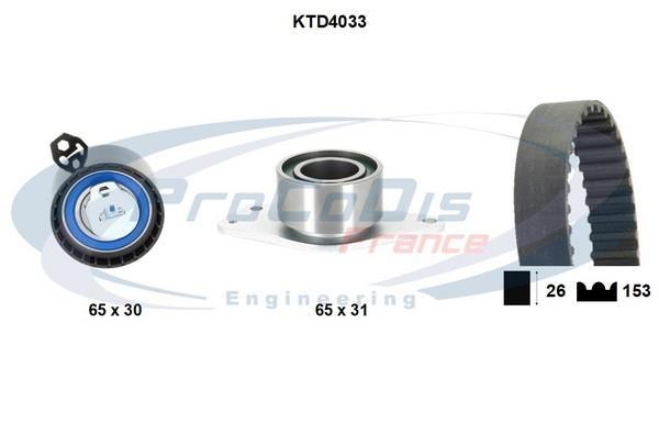 Kit de distribution (Kit courroie de distribution) PROCODIS FRANCE ref. KTD4033