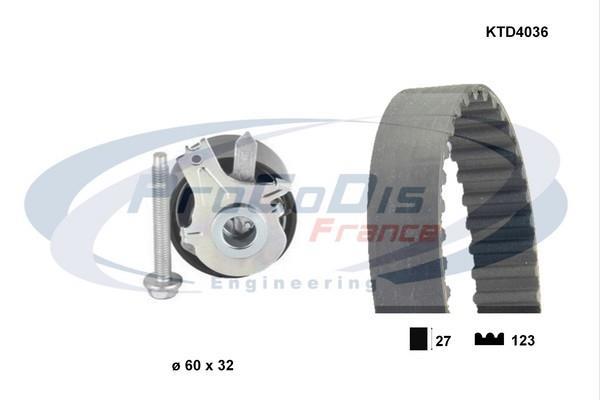 Kit de distribution (Kit courroie de distribution) PROCODIS FRANCE ref. KTD4036