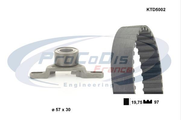 Kit de distribution (Kit courroie de distribution) PROCODIS FRANCE ref. KTD5002