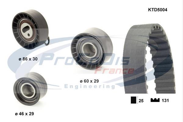 Kit de distribution (Kit courroie de distribution) PROCODIS FRANCE ref. KTD5004