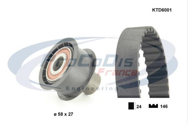 Kit de distribution (Kit courroie de distribution) PROCODIS FRANCE ref. KTD6001