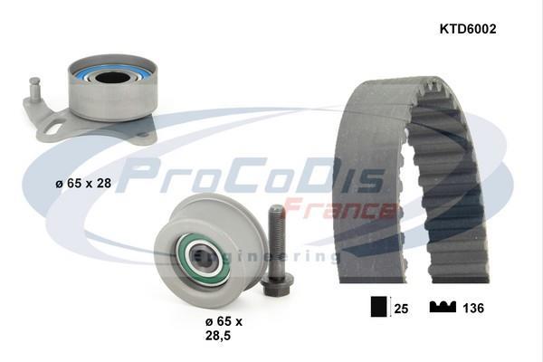 Kit de distribution (Kit courroie de distribution) PROCODIS FRANCE KTD6002