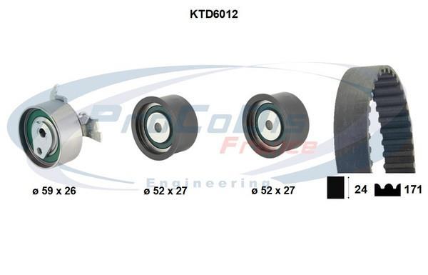 Kit de distribution (Kit courroie de distribution) PROCODIS FRANCE ref. KTD6012