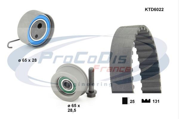 Kit de distribution (Kit courroie de distribution) PROCODIS FRANCE ref. KTD6022