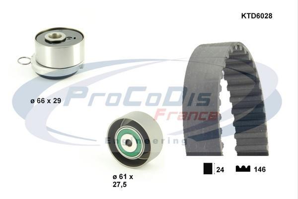 Kit de distribution (Kit courroie de distribution) PROCODIS FRANCE ref. KTD6028