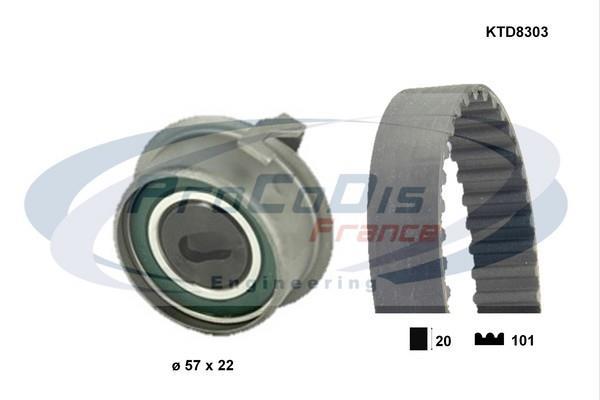 Kit de distribution (Kit courroie de distribution) PROCODIS FRANCE ref. KTD8303