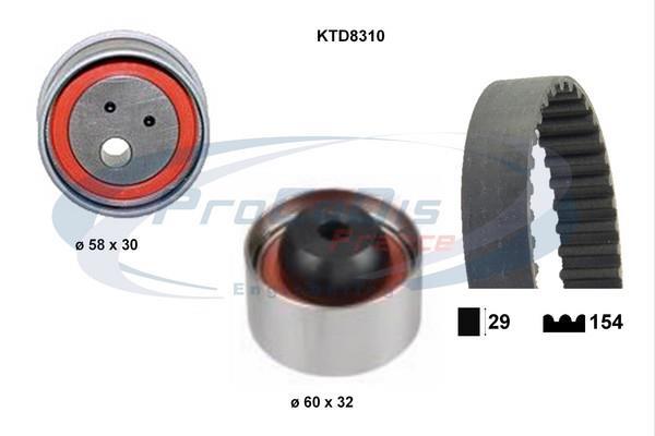 Kit de distribution (Kit courroie de distribution) PROCODIS FRANCE ref. KTD8310