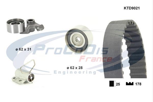 Kit de distribution (Kit courroie de distribution) PROCODIS FRANCE ref. KTD9021