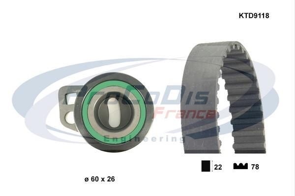 Kit de distribution (Kit courroie de distribution) PROCODIS FRANCE ref. KTD9118