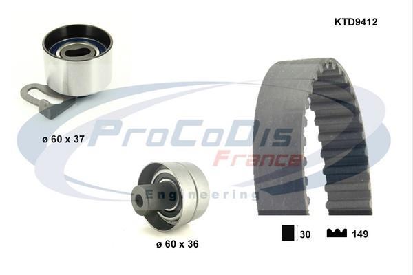 Kit de distribution (Kit courroie de distribution) PROCODIS FRANCE KTD9412