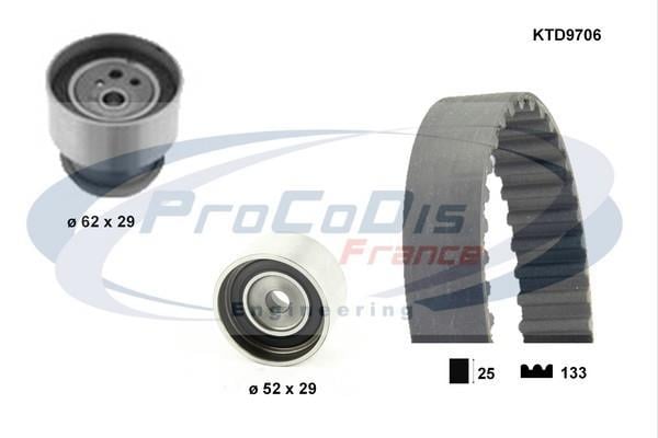 Kit de distribution (Kit courroie de distribution) PROCODIS FRANCE ref. KTD9706
