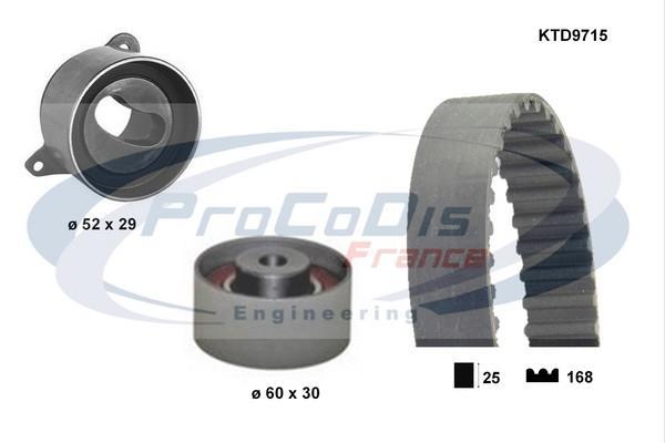 Kit de distribution (Kit courroie de distribution) PROCODIS FRANCE ref. KTD9715