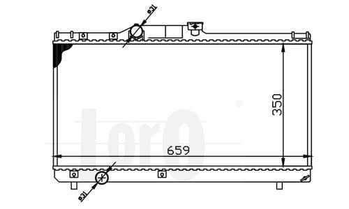 Radiateur moteur (Radiateur de refroidissement) ABAKUS ref. 051-017-0012