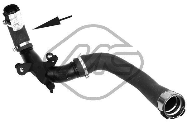 Durite de turbocompresseur (Durite de turbo) Metalcaucho ref. 09850