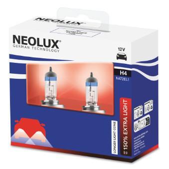 Ampoule, projecteur longue portée NEOLUX H4 - ref. N472EL1-2SCB