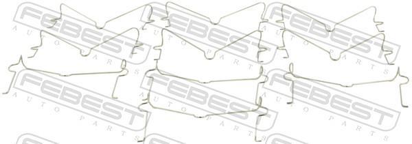 Ressort, plaquette de frein à disque FEBEST 0103-002-PCS10