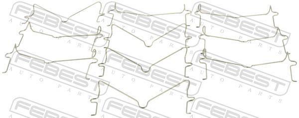 Ressort, plaquette de frein à disque FEBEST 0103-003-PCS10