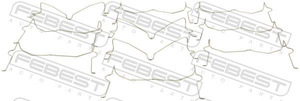 Ressort, plaquette de frein à disque FEBEST 0103-004-PCS10