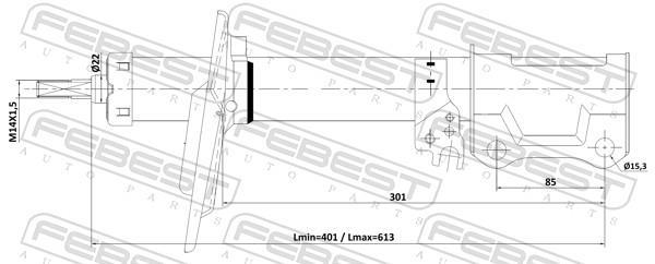 Amortisseur FEBEST ref. 01110-003RR