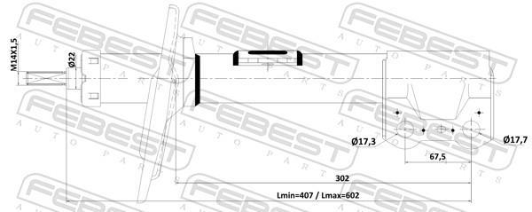 Amortecedor de choques FEBEST ref. 01110-006FL