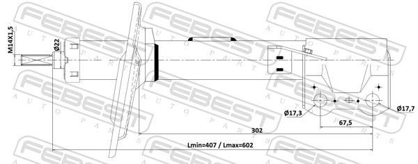 Amortisseur FEBEST  ref. 01110-006FR