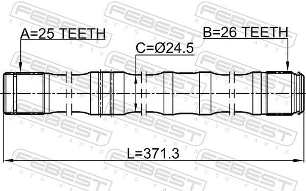 Cardan FEBEST 0112-AZT251LH