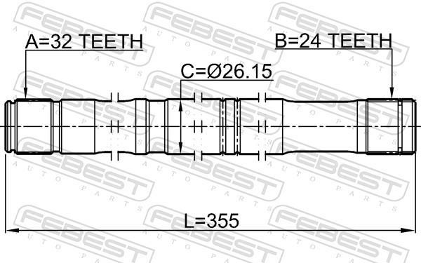 Cardan FEBEST ref. 0112-CDT220LH