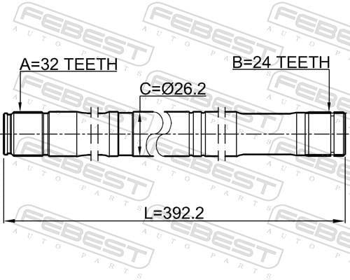 Cardan FEBEST 0112-CDT220RH