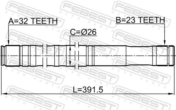 Cardan FEBEST 0112-CT220RH