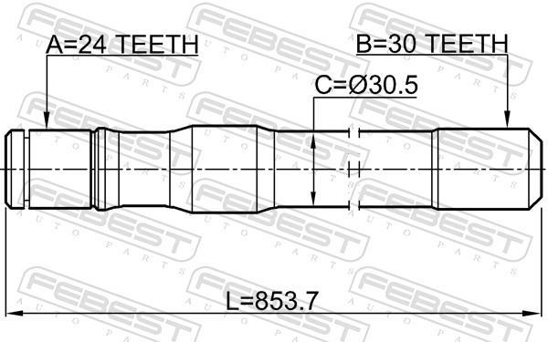 Cardan FEBEST 0112-HZJ79LH