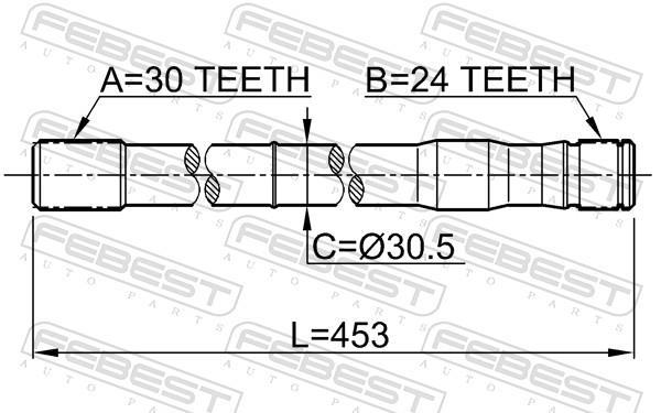 Cardan FEBEST 0112-LC80RH
