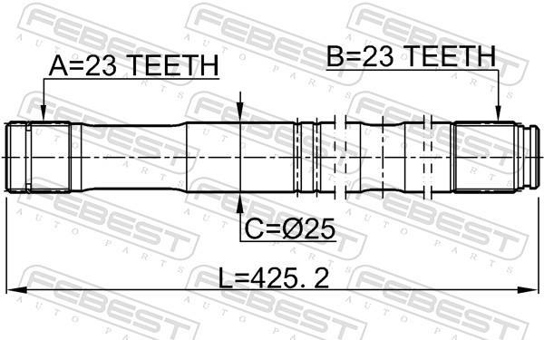 Cardan FEBEST 0112-ZZT251LH