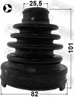 Joint-soufflet, arbre de commande FEBEST ref. 0115-GSU35LHT