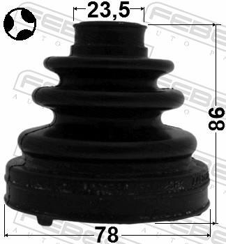 Joint-soufflet, arbre de commande FEBEST ref. 0115-GSU45T