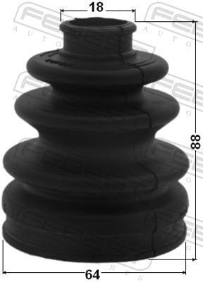 Joint-soufflet, arbre de commande FEBEST ref. 0115-MHU38R